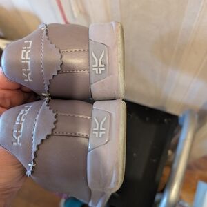 KURU Gray Slide Sandals Comfort Quilted Design